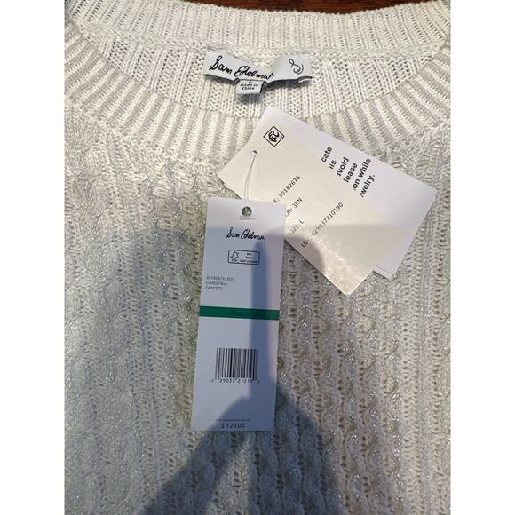 Sam Edelman Women's Fayette Lace-Up Tie-Cuff Sweater - Picture 5 of 8